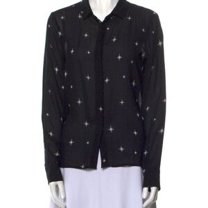 Reformation Black Button Down Shirt